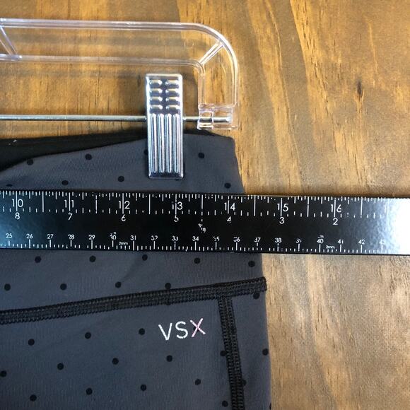 Victoria's Secret VSX Womens Pants Gray Black Polka Dot Pull On Crop Leggings S - Picture 5 of 11